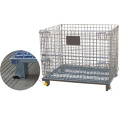 Custom size iron galvanized folding stacked wire mesh pallet container cage storage pallet basket box container